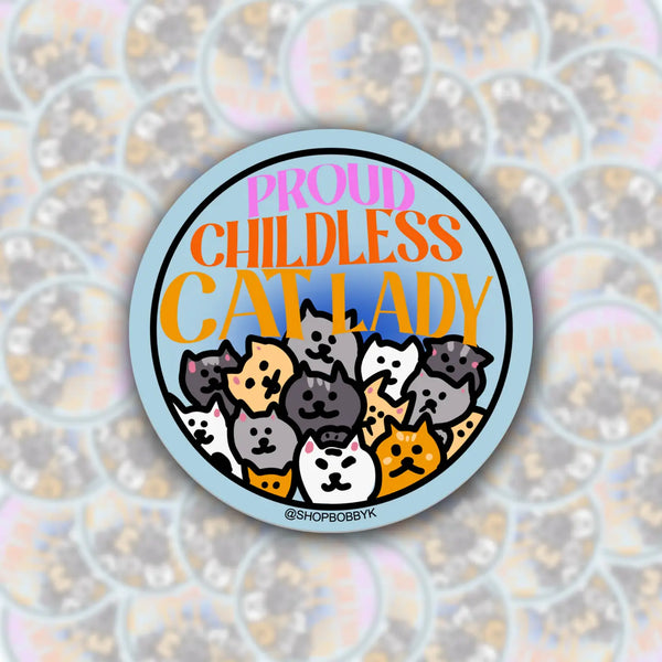 Childless Cat Lady Sticker at Sew Bonita in Corpus Christi, TX.