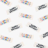 Happy Birthday Woven Labels