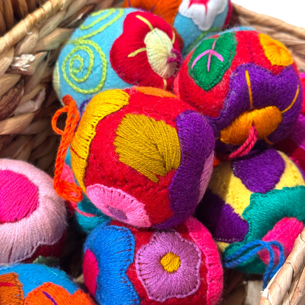 Round Embroidered Ornaments