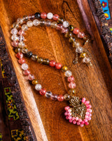 Beaded Sacred Heart Neckalce