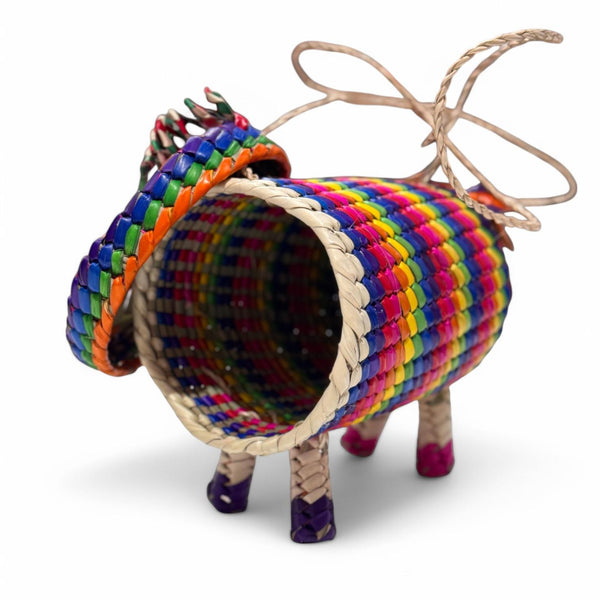 Hand Woven Pig Crossbody