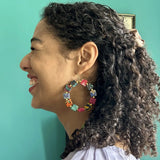 Kantha Dotted Square Hoops