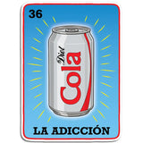 Loteria Diet Cola La Adicción Die Cut Sticker