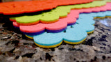 Butterfly Skull- Double-Sided Felt "Papel Picado" Placemat Sets