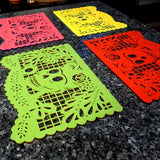 Double-Sided Felt "Papel Picado" Placemat Sets (Catrina) at Sew Bonita in Corpus Christi, TX.