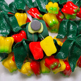 Hanging Bell Peppers Kitchen Magnet