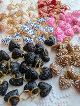 Brown Talavera Heart Earrings