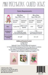 Mini Patchwork Quilted Bows Pattern