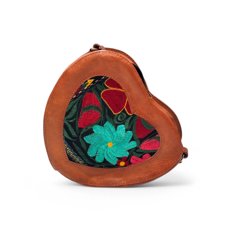 Leather Heart Crossbody