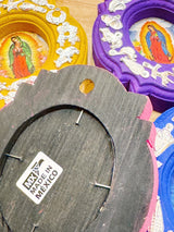Oval Wood Milagros Virgin Mary Framed Art