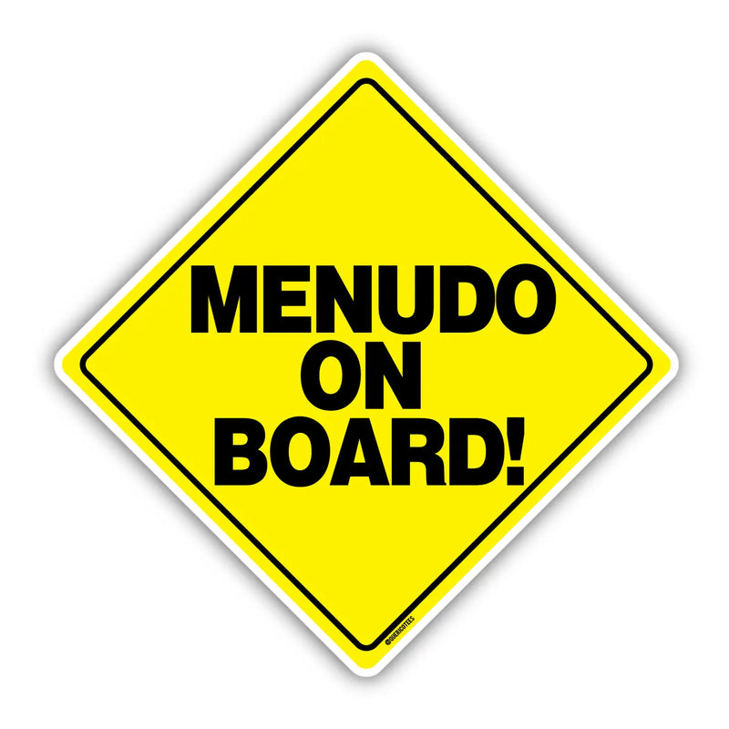 Menudo on Board Sticker