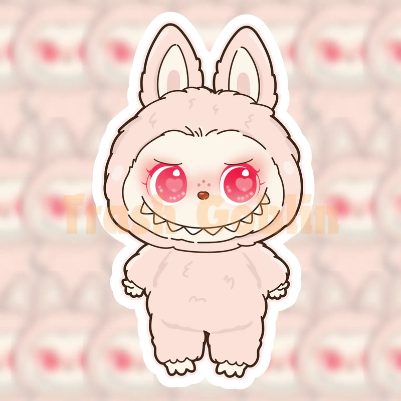 Baby Pink Cloud Labubu Sticker