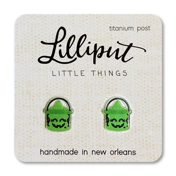Retro Treat Bucket Earrings - Witch // Halloween Earrings at Sew Bonita in Corpus Christi, TX.
