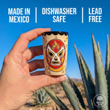 Red Luchador Shot Glass