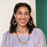 Kantha Dotted Square Hoops