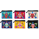 Sugar Skull Embroidered Ecuadorian Coin Purse