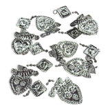 Tin Foil Bird on a Heart Hanging Decor