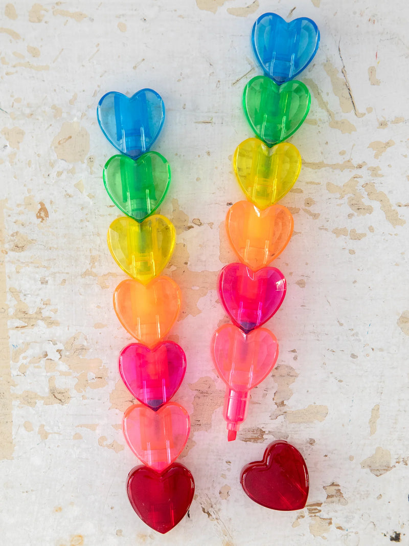 Stackable Heart Highlighters, Set of 2