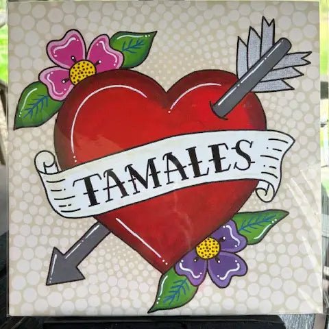 Tamales Folk Art Print (12x12)