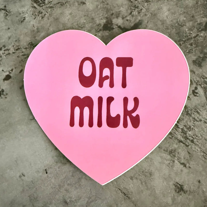 Oat Milk Heart Sticker