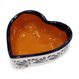 Blue & White Heart Shaped Molcajete Bowl