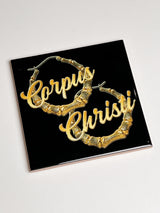 Corpus Christi Hoop Earrings Tile Coaster