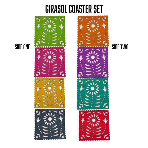 Felt "Papel Picado" Coaster Sets-- Girasol at Sew Bonita in Corpus Christi, TX.