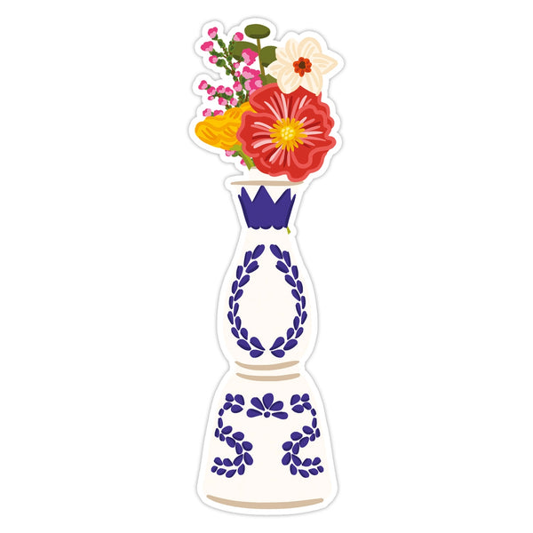 Azul Floral Bookmark
