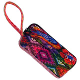 Large Floral Embroidered Wallet Wristlet Bag
