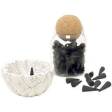 Rose Quartz & Lily Fragrance: 100 Piece Incense Cones in Jar