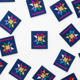 Handmade Quilt Star Large Woven Sewing and Quilting Labels