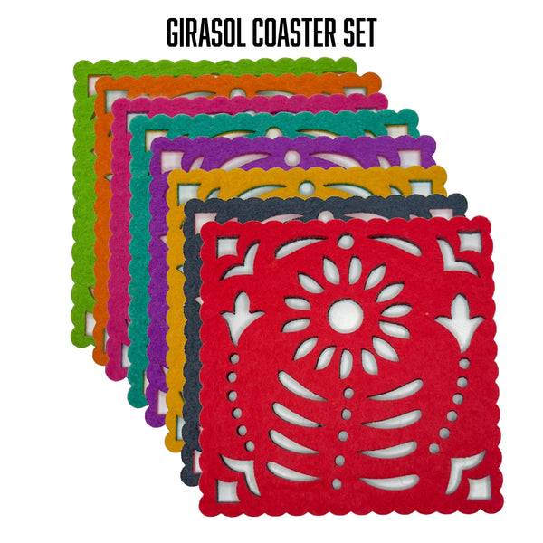 Felt "Papel Picado" Coaster Sets-- Girasol at Sew Bonita in Corpus Christi, TX.