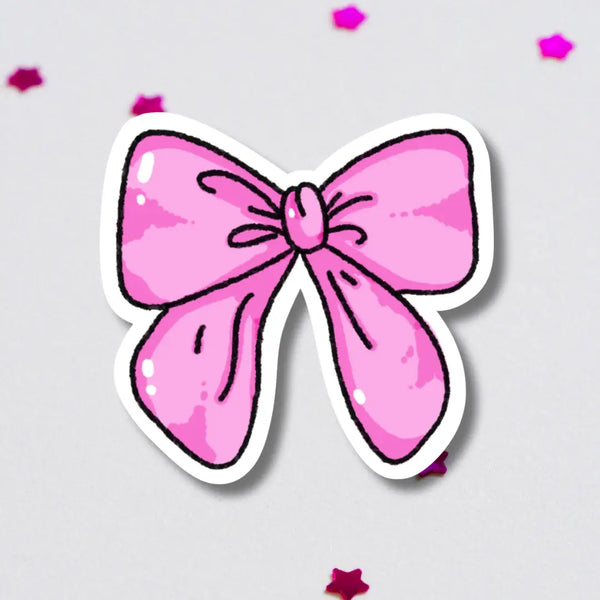 Pink Coquette Bow Vinyl Sticker