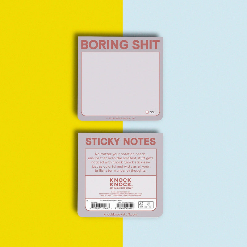 Boring Shit Sticky Notes