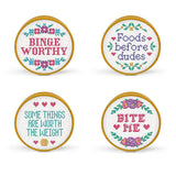 In Stitches - Cross Stitch Bag Clips - Set of 4