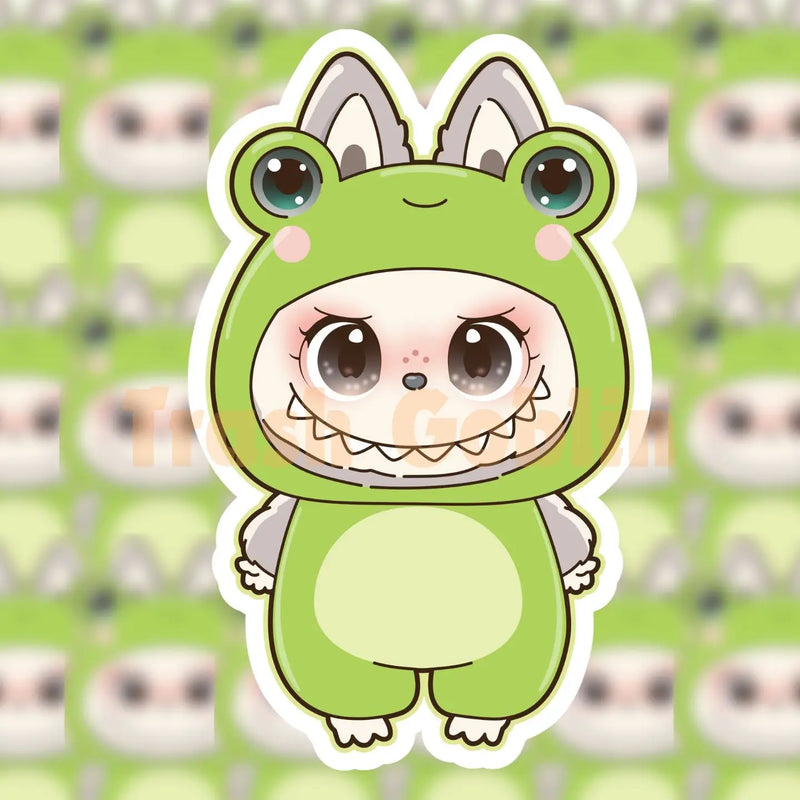 Frog Labubu Sticker