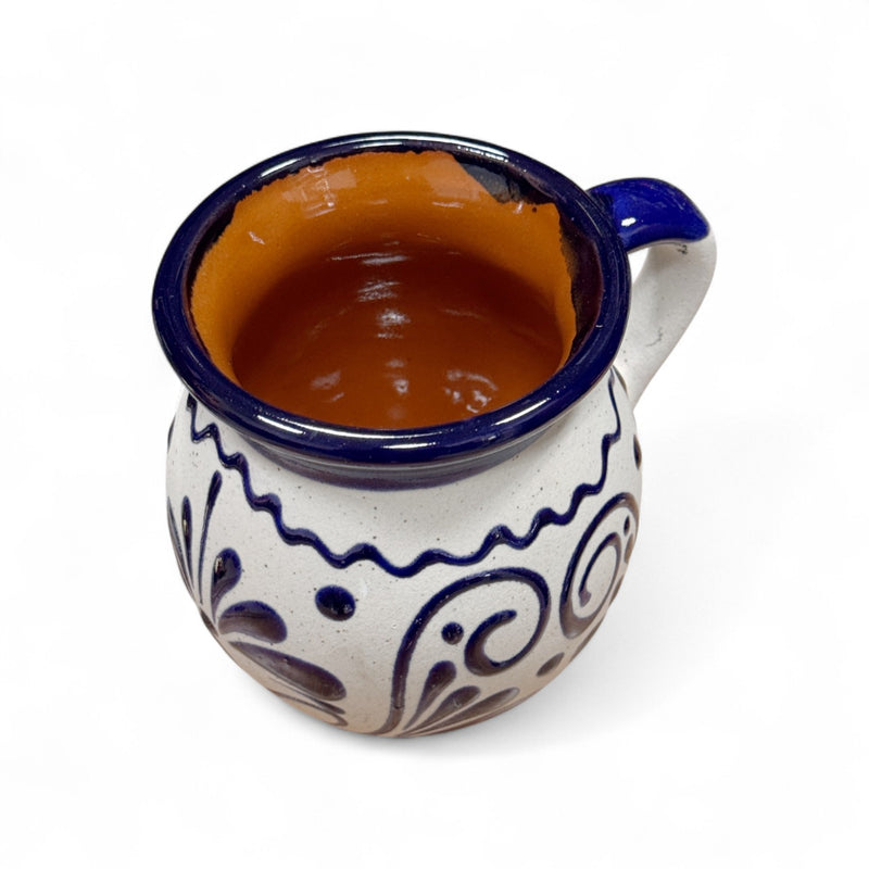 Navy on White Engobe Mug