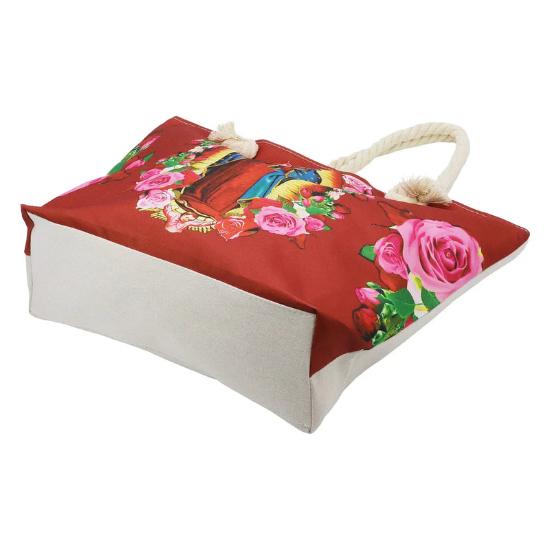 Red Our Lady of Guadalupe Tote Bag