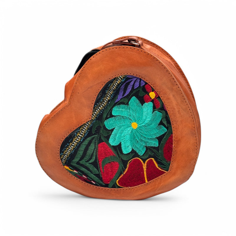 Leather Heart Crossbody