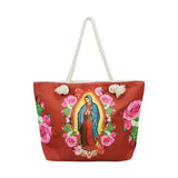 Red Our Lady of Guadalupe Tote Bag