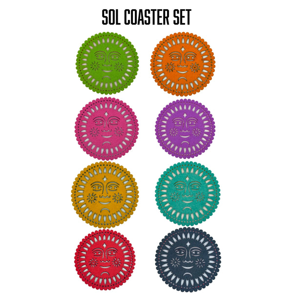 Felt "Papel Picado" Coaster Sets-- Solat at Sew Bonita in Corpus Christi, TX.