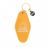 I Am A Ray of Fucking Sunshine Hot Stamped Motel Keychain
