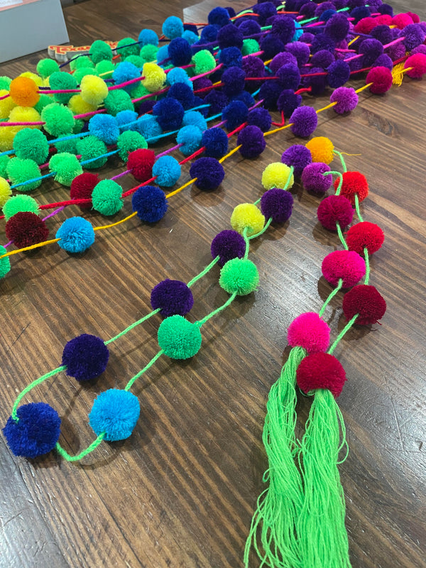 Rainbow Pom Garland