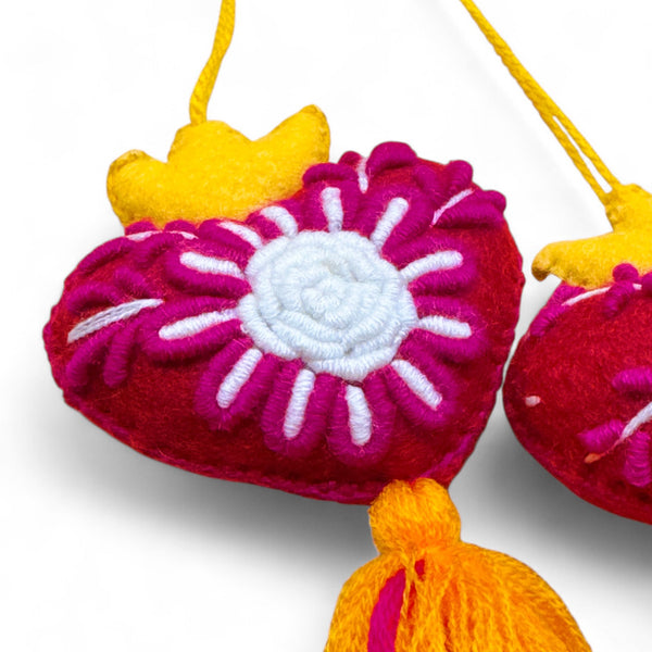 Floral Sacred Heart Pom