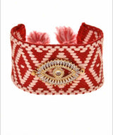 Ojitos Telar Red Bracelet