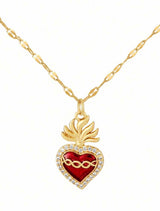 Sacred Heart Milagro Necklace