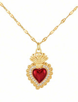 Sacred Heart Milagro Necklace