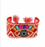 Ojitos Telar Red Bracelet