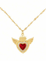 Sacred Heart Milagro Necklace