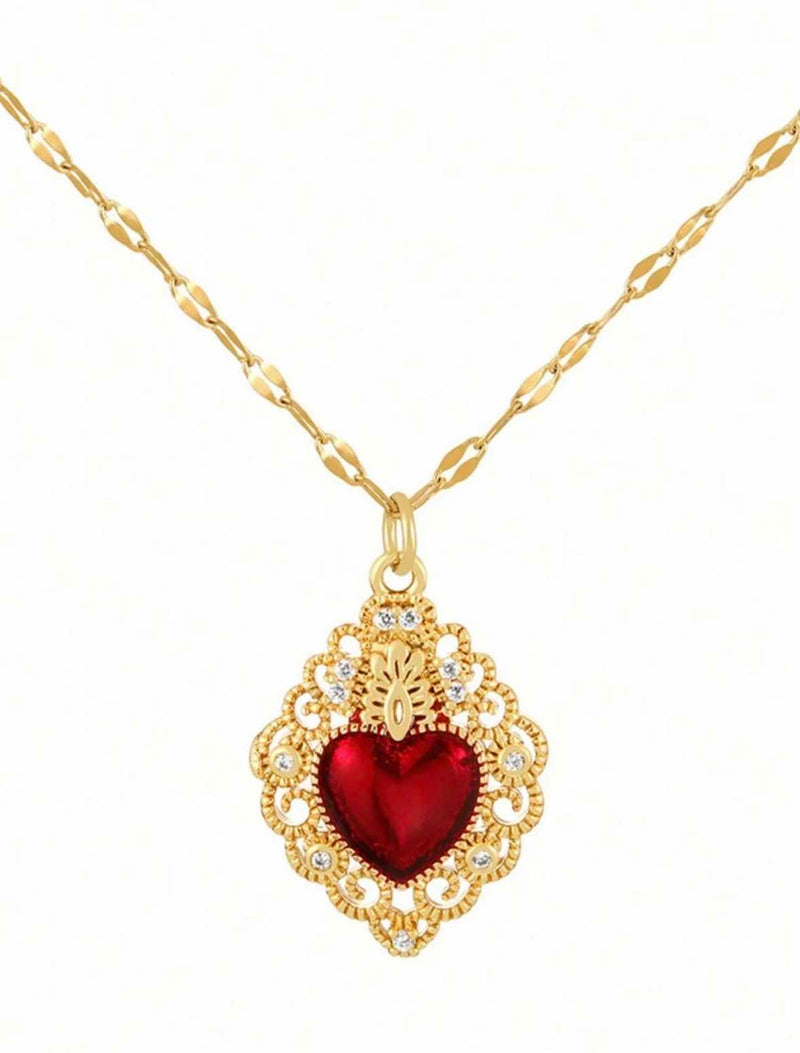 Sacred Heart Milagro Necklace